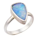ETHERGLOW STERLING SILVER AUSTRALIAN OPAL RING