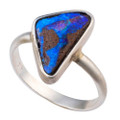 * 1 INFINITE BLOOM STERLING SILVER AUSTRALIAN OPAL RING