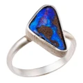 * 1 INFINITE BLOOM STERLING SILVER AUSTRALIAN OPAL RING