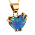 SOLAR SPROUT 14KT ROSE GOLD FILLED AUSTRALIAN OPAL NECKLACE