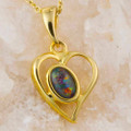 LUNAR DRIFT 18KT YELLOW GOLD PLATED AUSTRALIAN OPAL NECKLACE