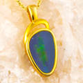 *NOVA KISS 18KT YELLOW GOLD PLATED AUSTRALIAN OPAL NECKLACE *NOVA KISS 18KT YELLOW GOLD PLATED AUSTRALIAN OPAL NECKLACE