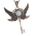 HEAVENS KEY STERLING SILVER AUSTRALIAN OPAL NECKLACE
