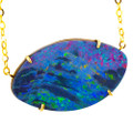 KEY TO MY HEART 14KT YELLOW GOLD AUSTRALIAN OPAL NECKLACE