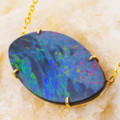KEY TO MY HEART 14KT YELLOW GOLD AUSTRALIAN OPAL NECKLACE