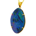 * A BUTTERCUP BREEZE 14KT YELLOW GOLD AUSTRALIAN OPAL NECKLACE