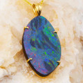 * A BUTTERCUP BREEZE 14KT YELLOW GOLD AUSTRALIAN OPAL NECKLACE