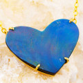 VIOLET STREAM 14KT YELLOW GOLD AUSTRALIAN OPAL NECKLACE
