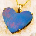 *1 A DAISY DREAM 14KT YELLOW GOLD AUSTRALIAN OPAL NECKLACE