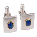 MOSSFELL 18KT GOLD PLATED GENUINE AUSTRALIAN OPAL CUFFLINKS