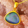 *VEGALYRA 18KT GOLD PLATED  AUSTRALIAN OPAL NECKLACE