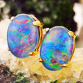 ISADORAPLUME 14KT GOLD AUSTRALIAN OPAL STUD EARRINGS