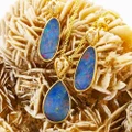 * 1 A VIVIENNE CRYSTAL14KT GOLD & DIAMOND AUSTRALIAN OPAL MATCHING SET