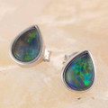 ELECTRIC TONIC STERLING SILVER OPAL STUD EARRINGS