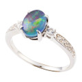 BRIGHTEST FLASH STERLING SILVER AUSTRALIAN OPAL RING BRIGHTEST FLASH STERLING SILVER AUSTRALIAN OPAL RING