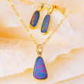 * 1 RED MOUNTAIN 14KT GOLD & DIAMOND AUSTRALIAN OPAL MATCHING SET