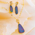 * 1 RED MOUNTAIN 14KT GOLD & DIAMOND AUSTRALIAN OPAL MATCHING SET
