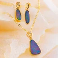 * 1 RED MOUNTAIN 14KT GOLD & DIAMOND AUSTRALIAN OPAL MATCHING SET