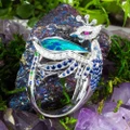 * 1 CELESTMERE AURELION 18KT WHITE GOLD & DIAMOND OPAL RING
