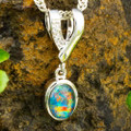 * LUMINARA BLOOM STERLING SILVER AUSTRALIAN OPAL NECKLACE