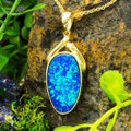 * 1 AETHERIS TIDESONG 14KT GOLD & DIAMOND OPAL PENDANT