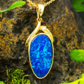 * 1 AETHERIS TIDESONG 14KT GOLD & DIAMOND OPAL PENDANT