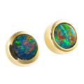 AURORA NEST 14KT GOLD AUSTRALIAN OPAL STUD EARRINGS