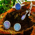 * CELESTIAL FLAME SILVER OPAL JEWELRY SET
