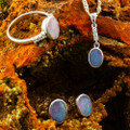 * MELTED KISS SILVER OPAL JEWELRY SET