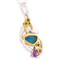 Geode Glimmer Sterling Silver Opal Pendant