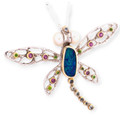 Eclipse Mirage Sterling Silver Dragon Fly Couture Opal Pendant