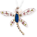 Eclipse Mirage Sterling Silver Dragon Fly Couture Opal Pendant