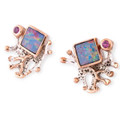 * 1 Dawn Radiance Sterling Silver Couture Opal Earrings