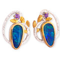 Aurora Dream Sterling Silver Couture Opal Earrings Aurora Dream Sterling Silver Couture Opal Earrings
