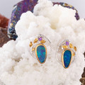 Ocean Abundance Sterling Silver Couture Opal Earrings