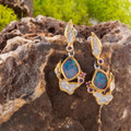Ocean Zephyr Sterling Silver Couture Opal Earrings