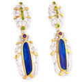 Glimmering Willow Sterling Silver Couture Opal Drop Earrings