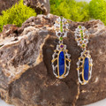 Glimmering Willow Sterling Silver Couture Opal Drop Earrings