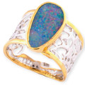 * 1 Moonlit Meadow Sterling Silver Couture Opal Ring