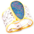 * 1 Moonlit Meadow Sterling Silver Couture Opal Ring