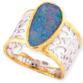 * 1 Moonlit Meadow Sterling Silver Couture Opal Ring