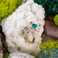 Ocean Cab Sparkle Sterling Silver Couture Opal Ring