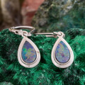 Ocean Heart Couture 14kt White Gold Opal Stud Earrings
