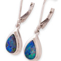 Celestial Tear Silver Opal Earrings