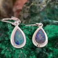 Celestial Tear Silver Opal Earrings