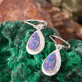 Aurora Dewdrop 14kt White Gold Drop Opal Earrings