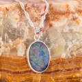 Aurora Radiance Couture Sterling Silver Opal Pendant