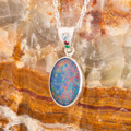 Vivid Prism Couture Sterling Silver Opal Pendant