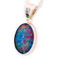 Vivid Prism Couture Sterling Silver Opal Pendant