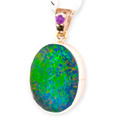 Radiant Harmony Couture Sterling Silver Opal Pendant